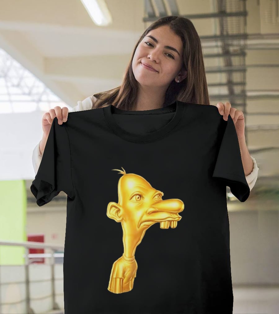 Neegy Meme Cartoon Golden Head T-Shirt