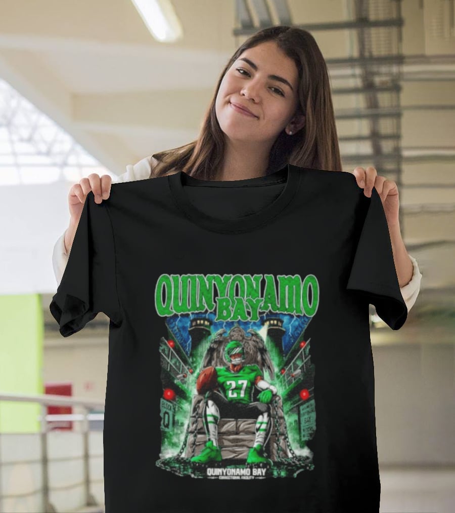 Quinyonamo Bay No 27 Correctional Facility Philly Sports Football T-Shirt
