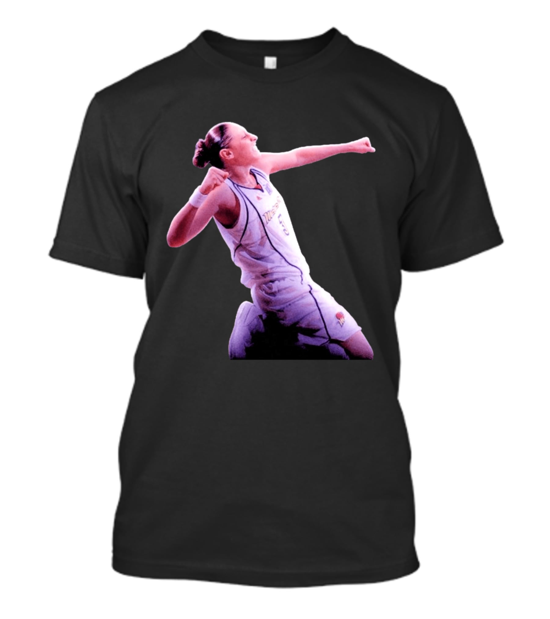 Taurasi Number 5 White Jersey Phoenix Mercury Victory Pose T-Shirt