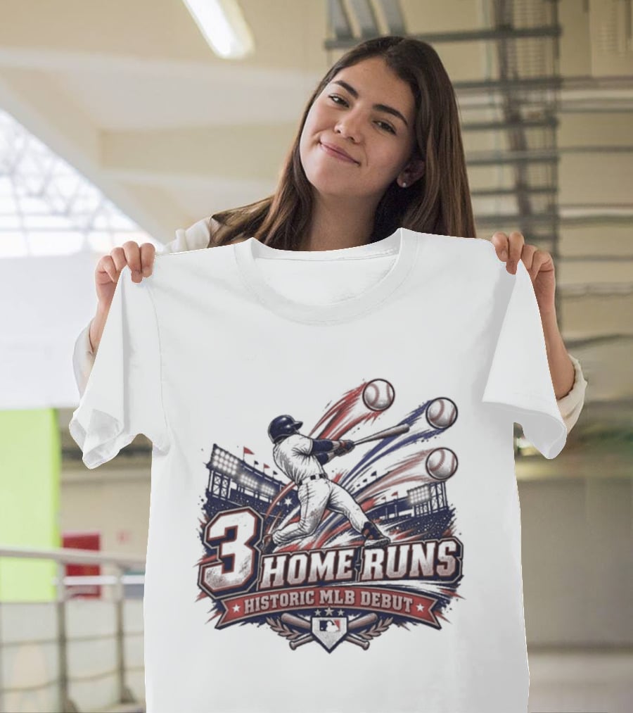 3 Home Runs Historic MLB Debut T-Shirt
