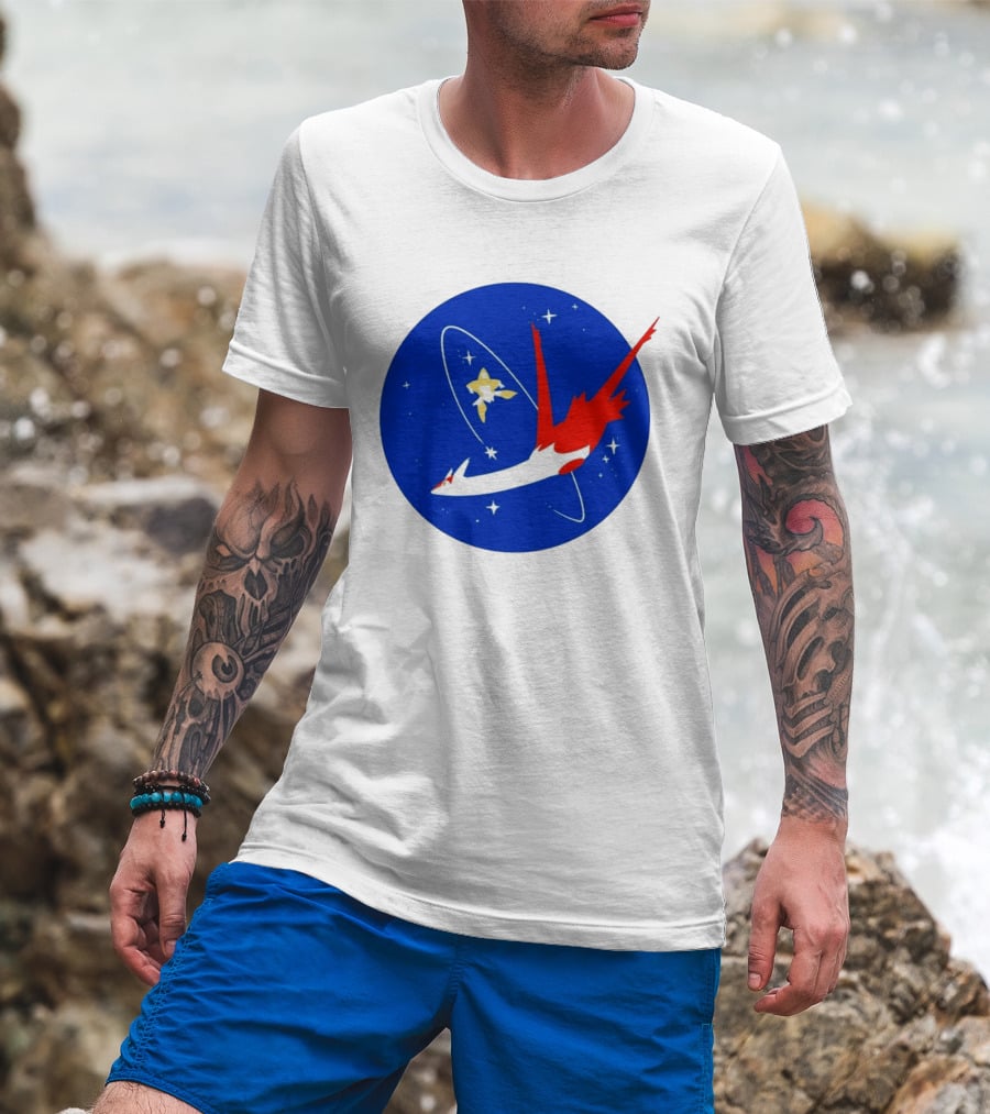 Latias Jirachi Cosmic Voyage In Space T-Shirt