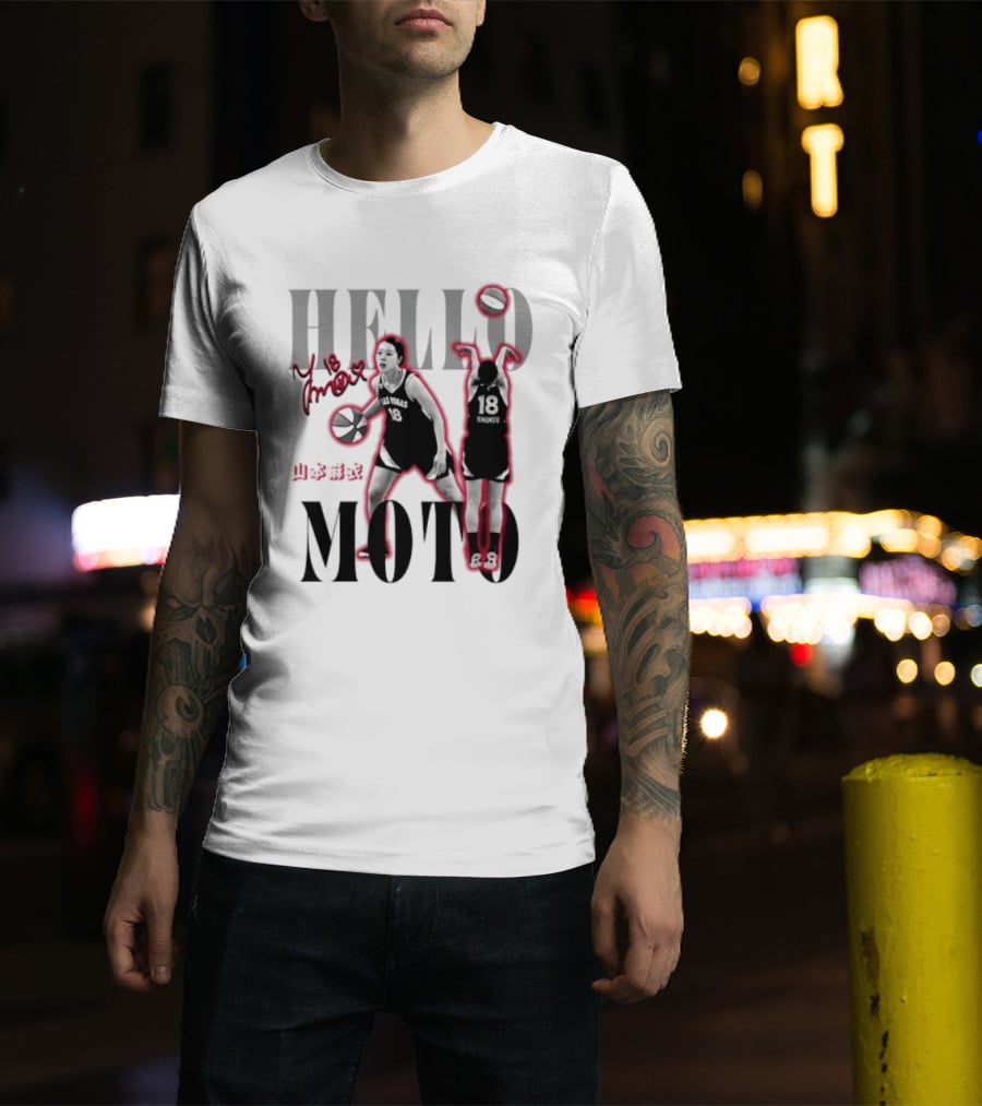 Hello Moto Mai Yamamoto Las Vegas No 18 Basketball T-Shirt