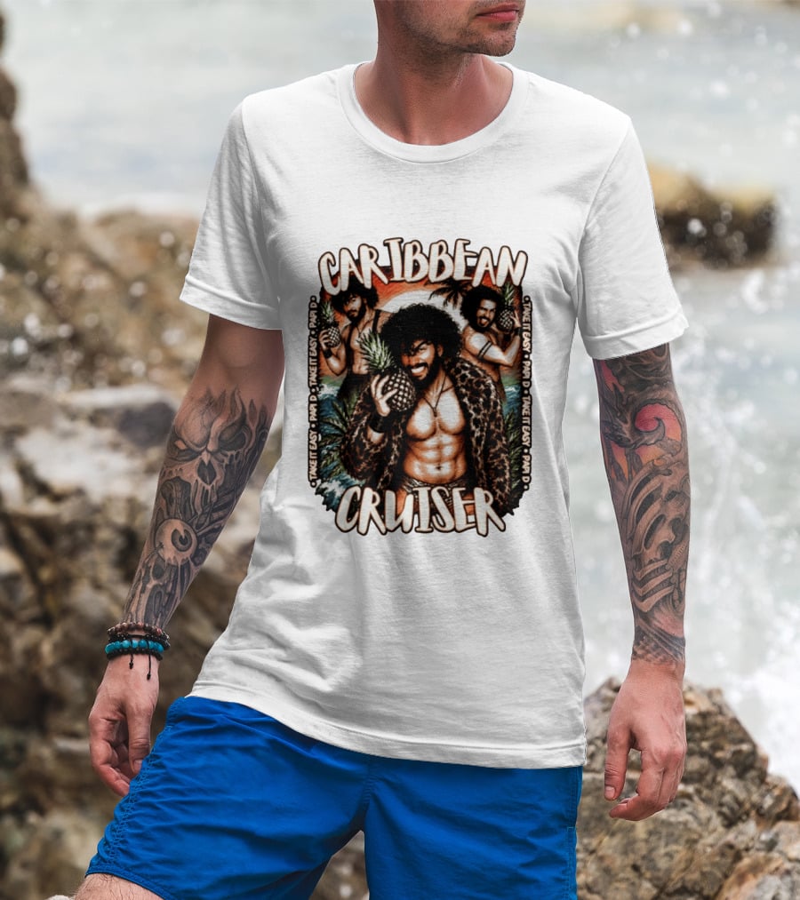 Caribbean Cruiser Papi D Take It Easy Pineapple T-Shirt