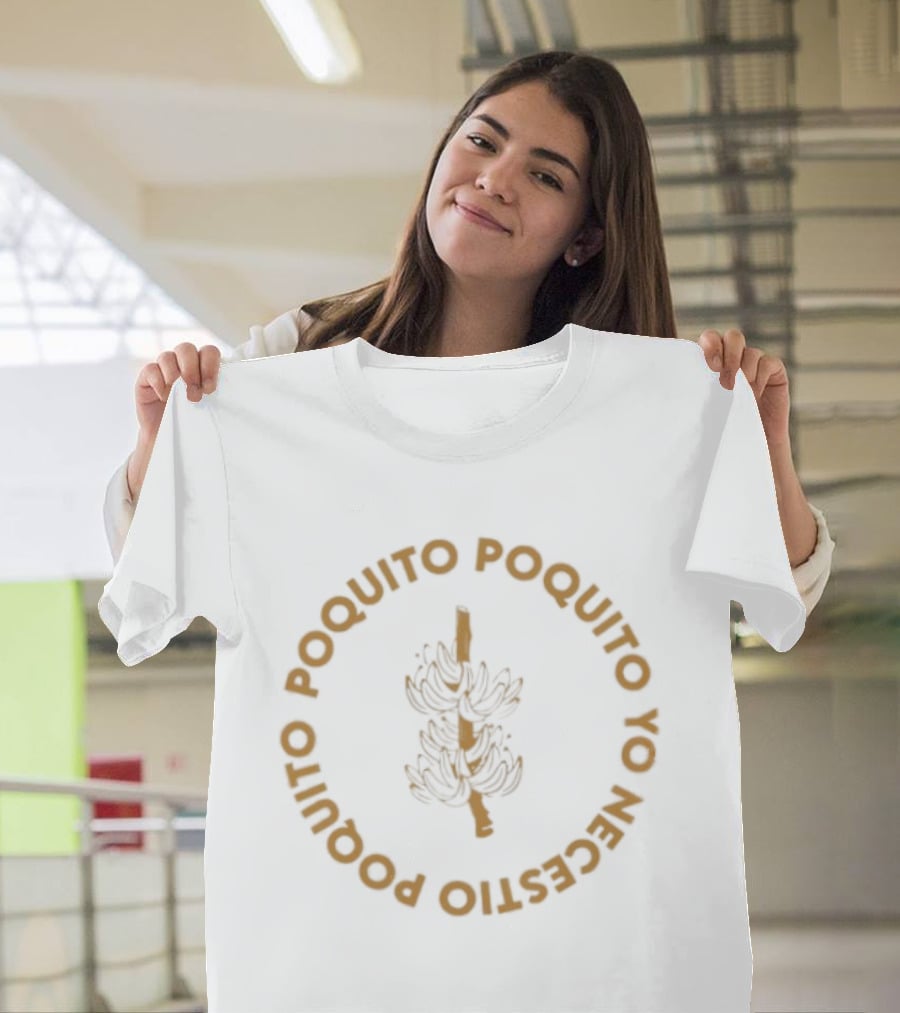 Poquito Poquito Yo Necesito Banana Fruit Circular T-Shirt