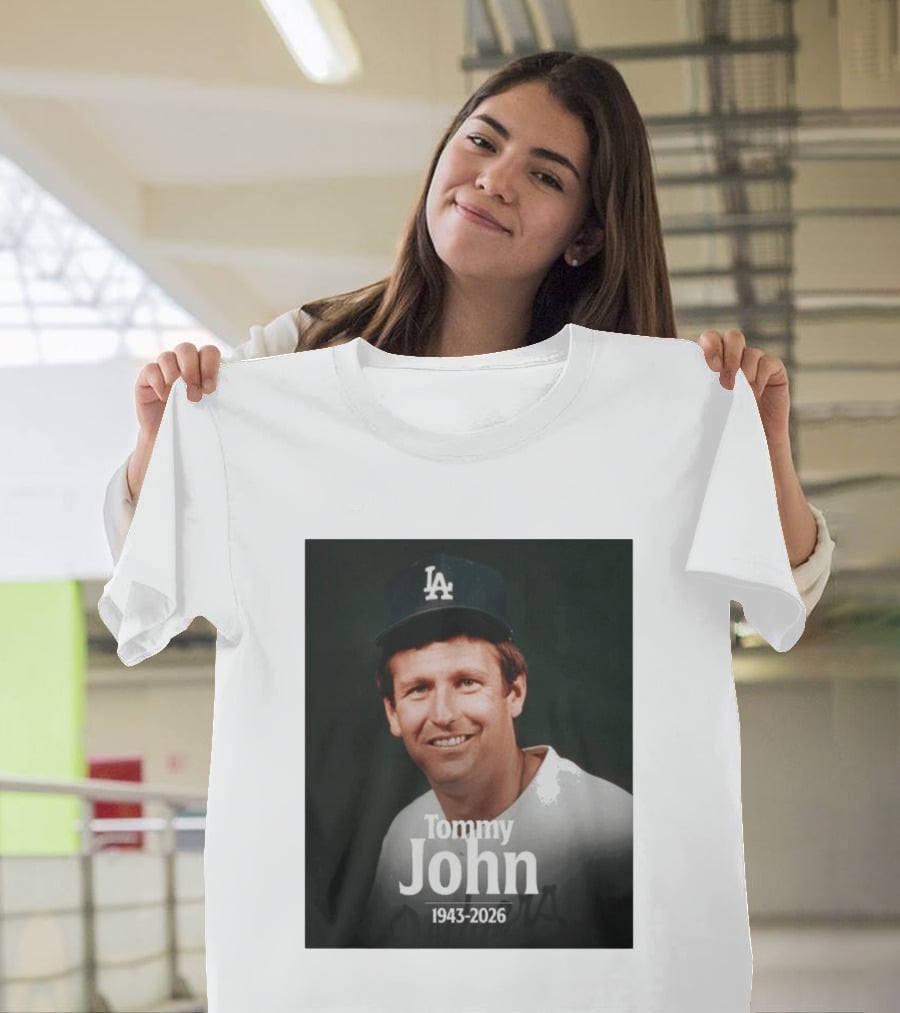 Tommy John 1943 2026 Los Angeles Baseball Memoriam T-Shirt