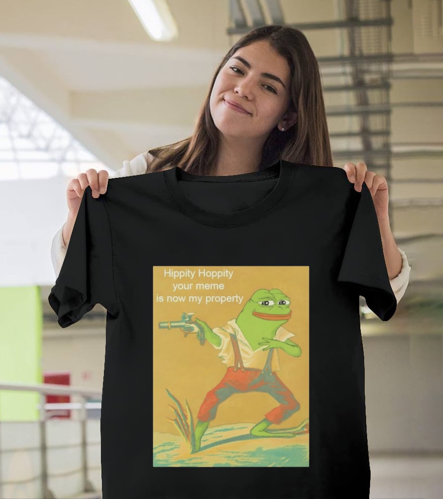 Hippity Hoppity Meme Property Pepe Frog Nostalgia Humor T-Shirt