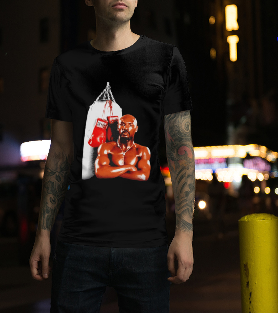 Marvelous Marvin Hagler With Cleto Reyes Boxing Gloves Iconic Champion T-Shirt