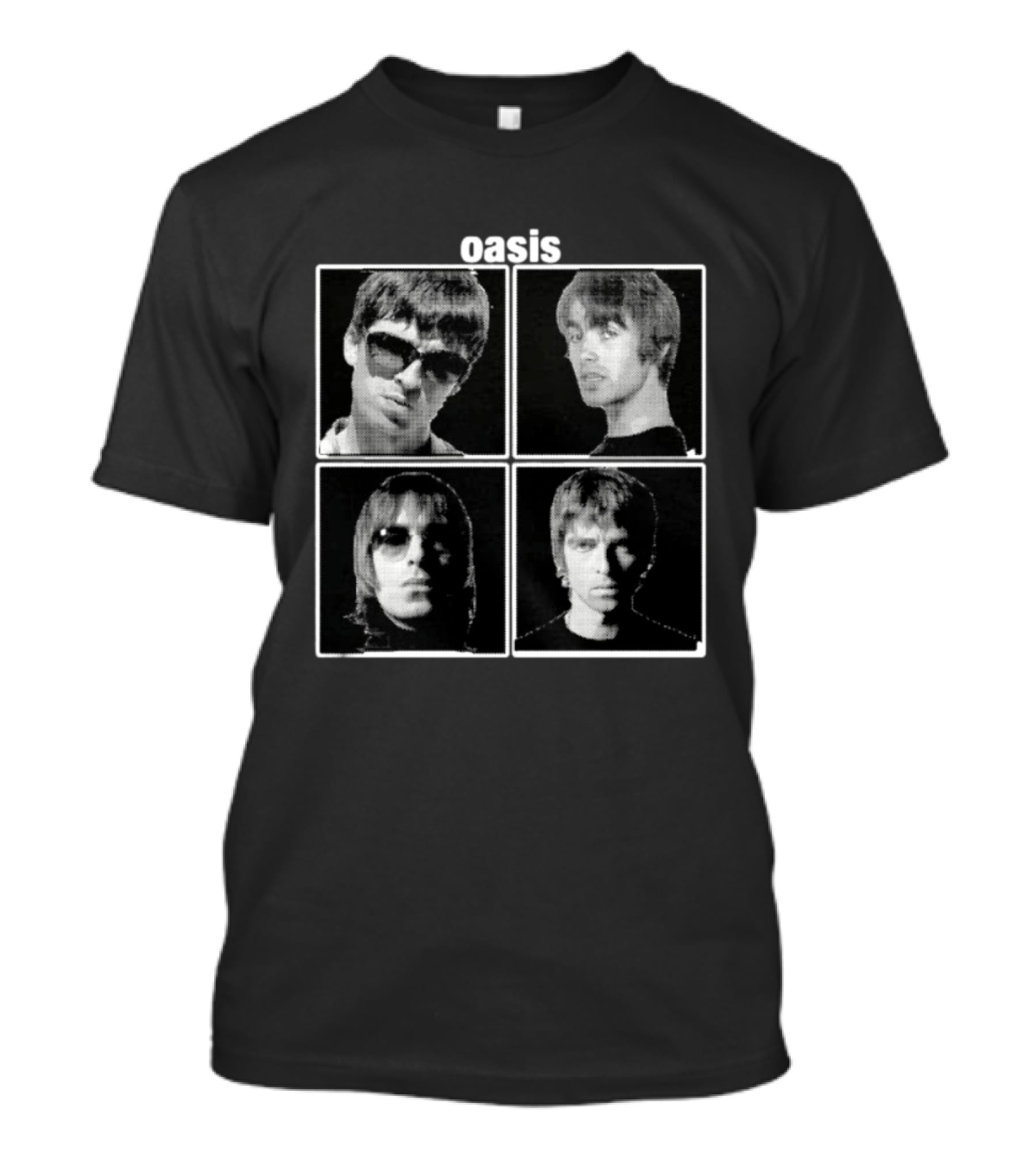 Oasis Band Members Britpop Liam Gallagher Iconic 90s Music Photos T-Shirt
