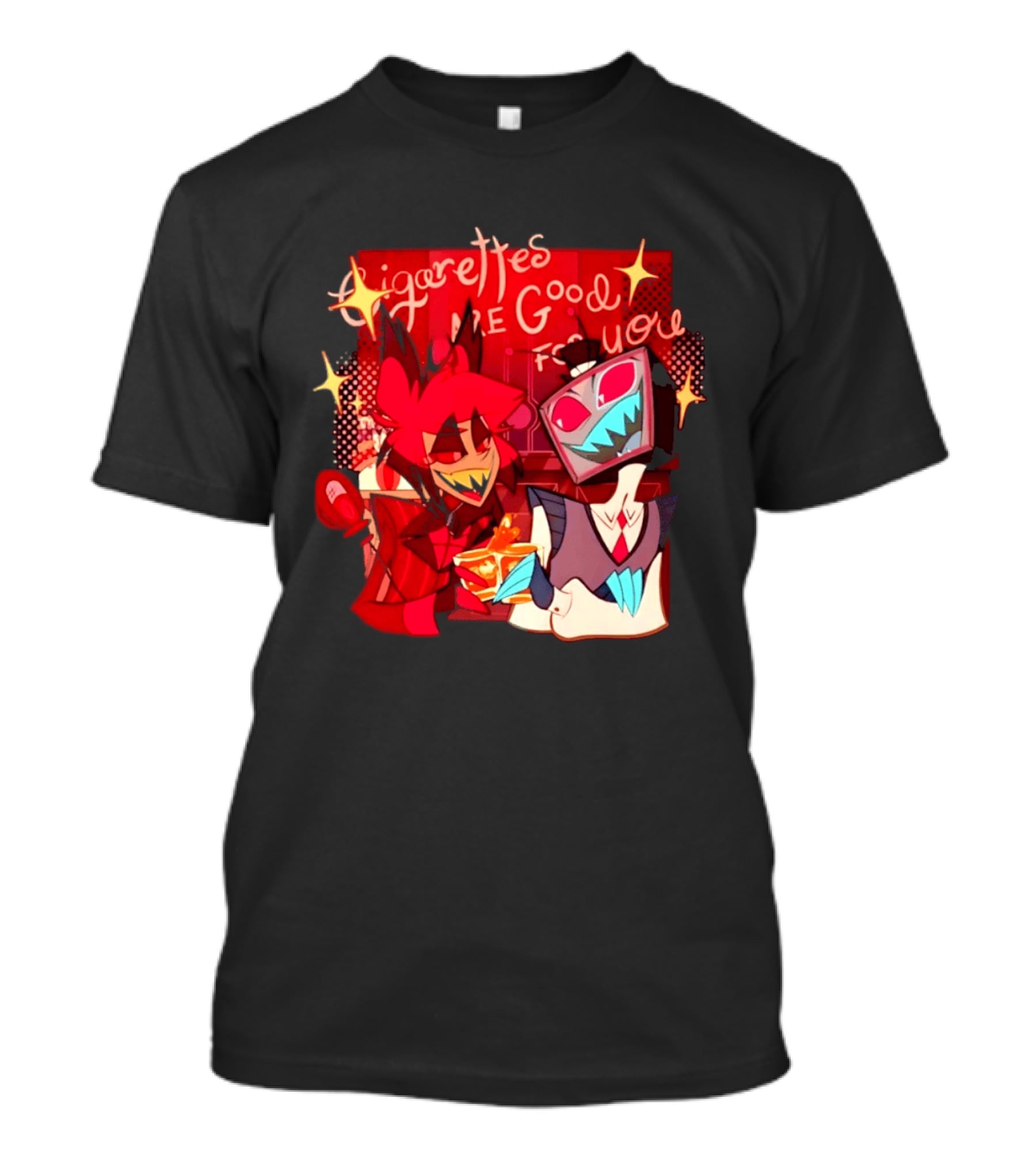 Radiostatic Sparks Duo Cigarettes Are Good For You Sparkling Characters T-Shirt
