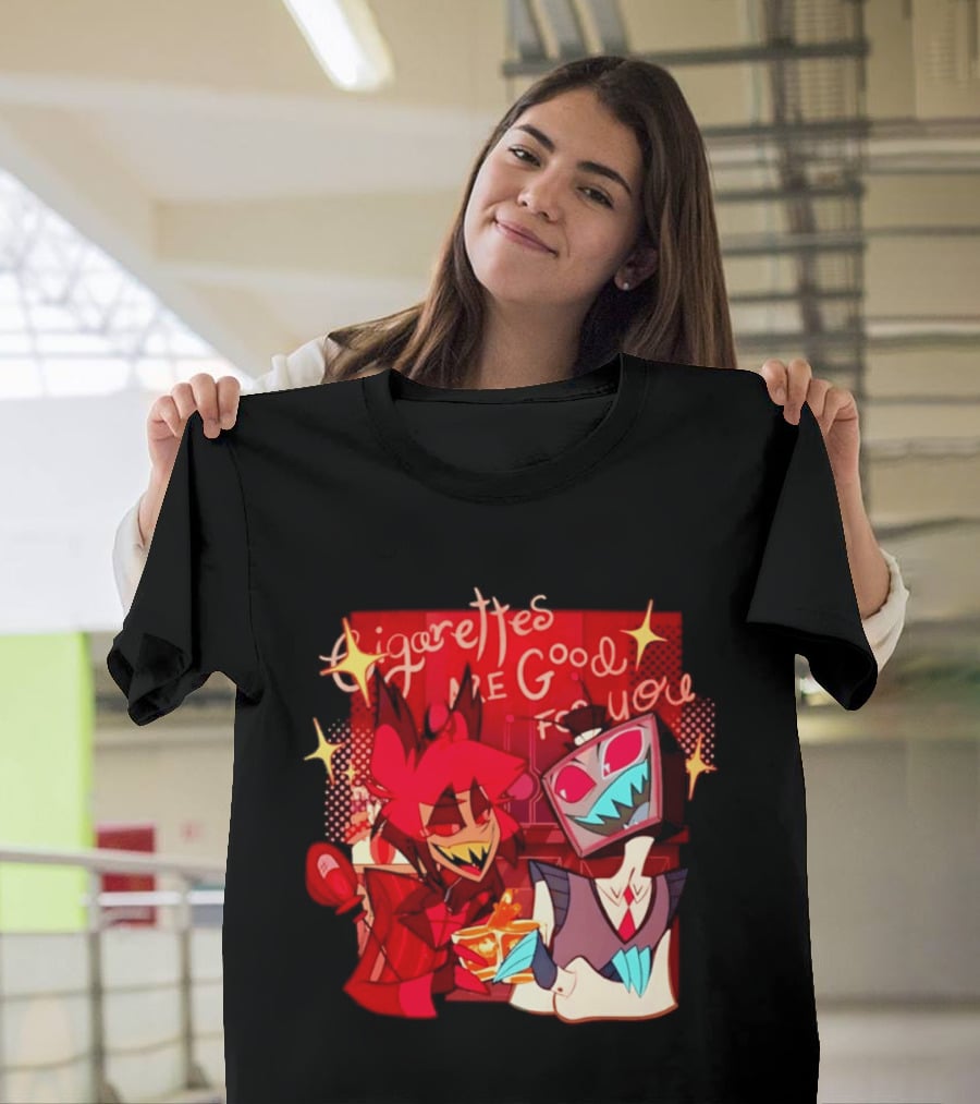 Radiostatic Sparks Duo Cigarettes Are Good For You Sparkling Characters T-Shirt
