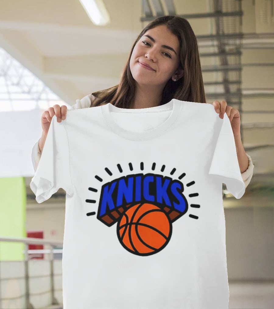 2026 NBA Let's Go New York Knicks Caricatures Two Sided T-Shirt