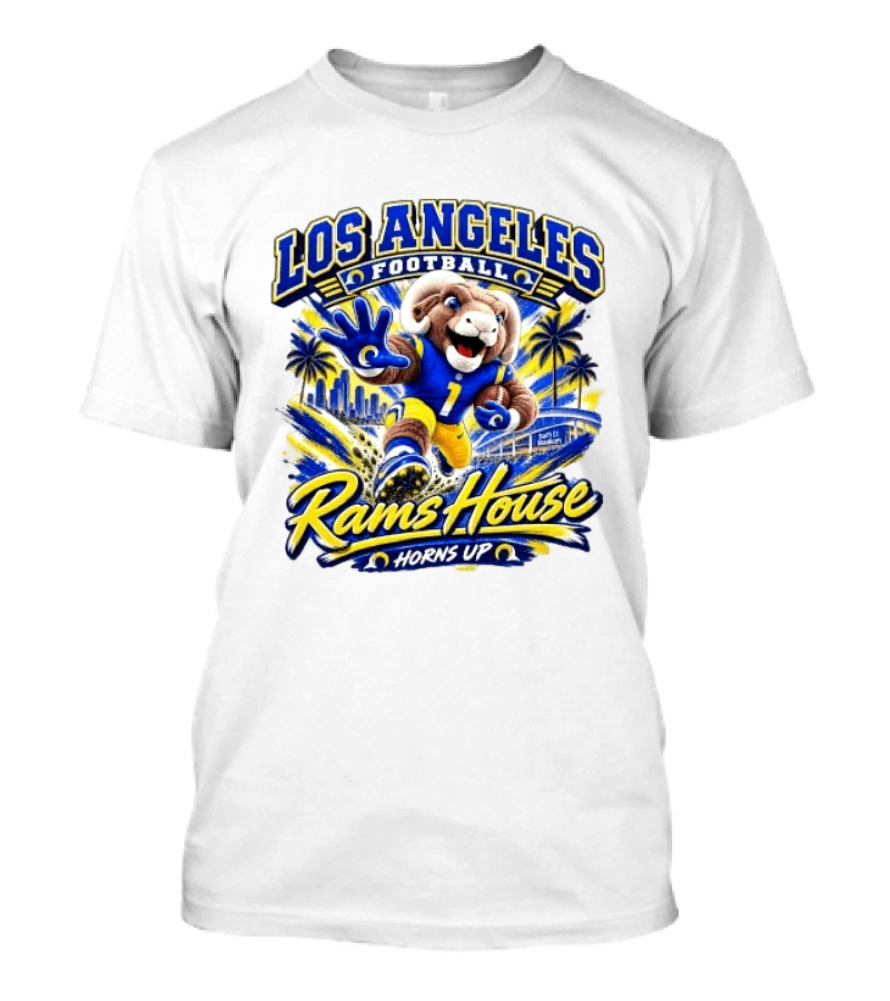Los Angeles Rams Football Rams House Horns Up T-Shirt
