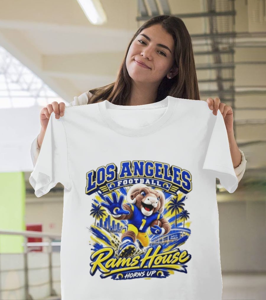Los Angeles Rams Football Rams House Horns Up T-Shirt