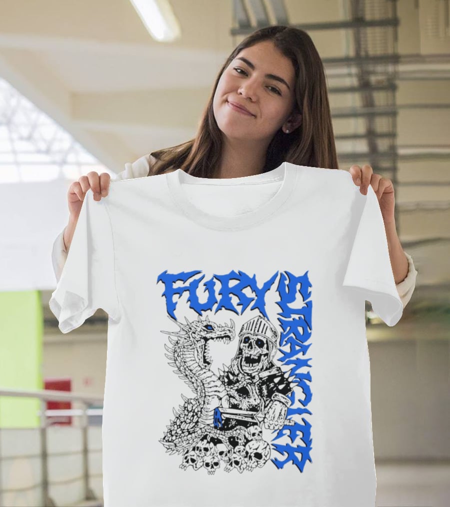 Fury Stranger Skeleton Knight And Dragon T-Shirt