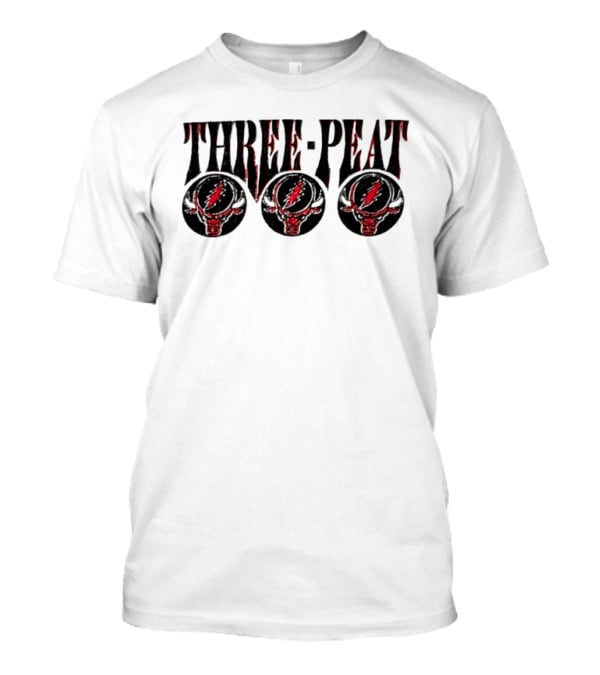 Grateful Chicago Bulls Three Peat Basketball Triumph T-Shirt