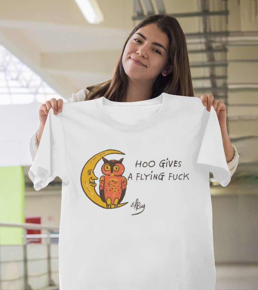 Hoo Gives A Flying Fuck Owl Moon Elyx T-Shirt