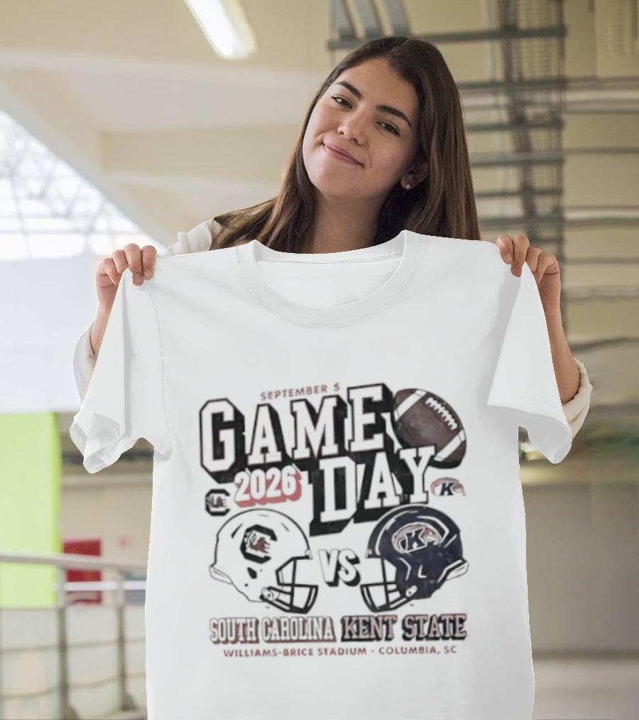 South Carolina Vs Kent State 2026 Game Day Football Helmets Williams Brice Stadium Columbia SC T-Shirt