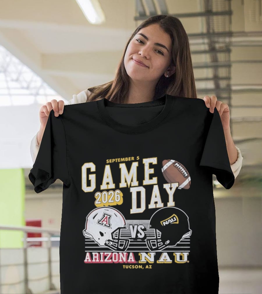 Arizona NAU Game Day September 5 2026 Tucson Helmets Football T-Shirt