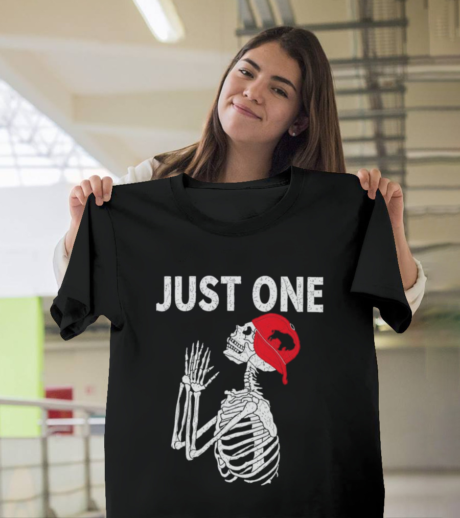Buffalo Bills Just One Skeleton In Red Cap T-Shirt