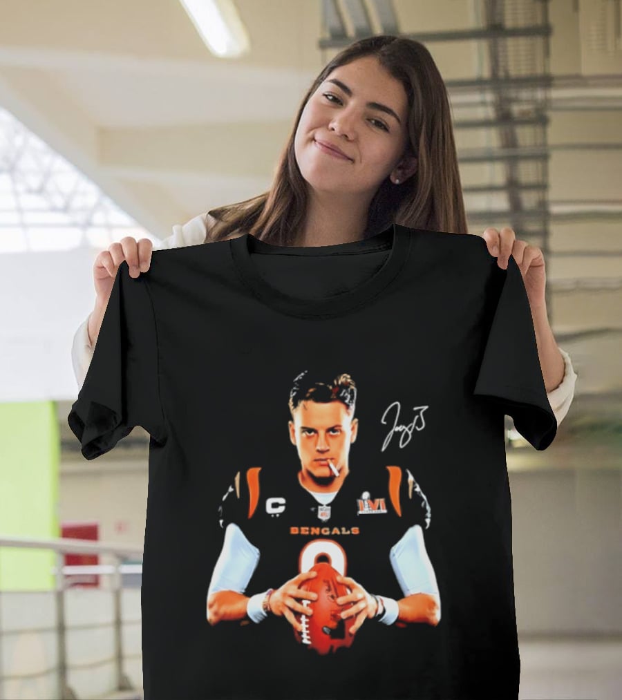 Cincinnati Bengals Joe Burrow Smoking Joey B Signature T-Shirt