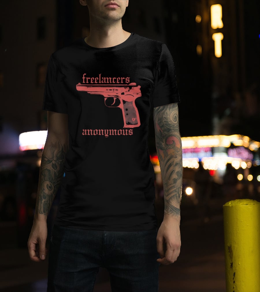 Freelancers Anonymous Gun Image T-Shirt