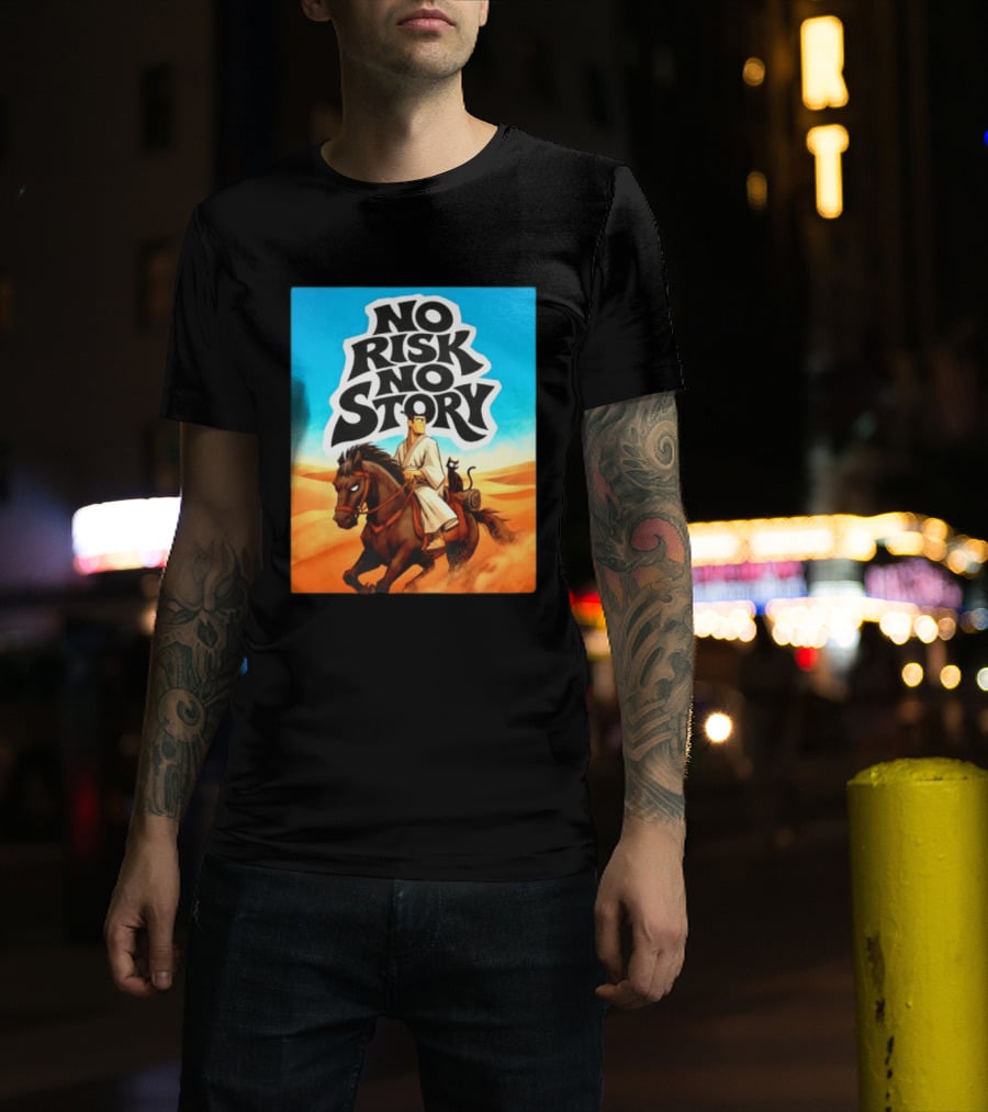 No Risk No Story Samurai Jack Cartoon Network Desert Adventure T-Shirt