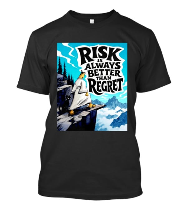 Samurai Jack Risk Is Always Better Than Regret Mountain Scene T-Shirt