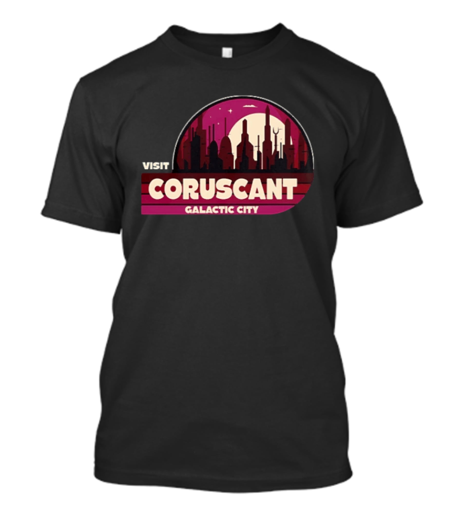 Visit Coruscant Galactic City Skyline Star Wars T-Shirt