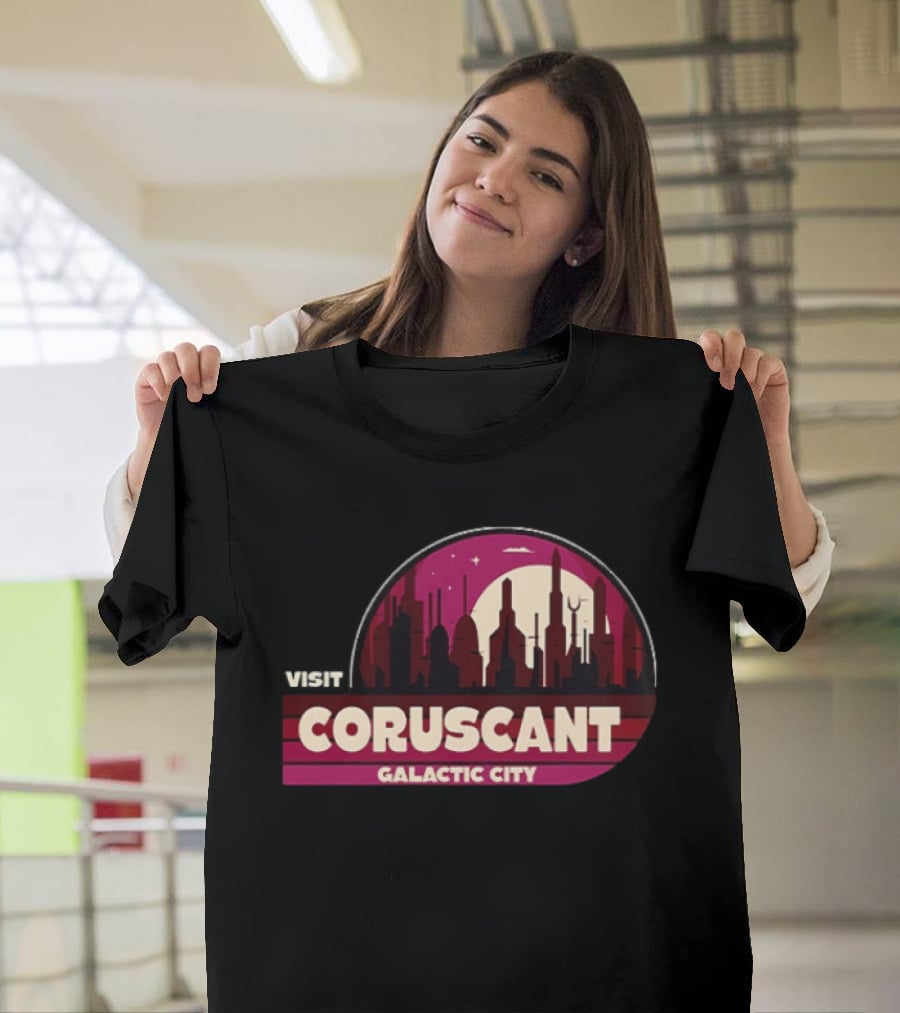Visit Coruscant Galactic City Skyline Star Wars T-Shirt