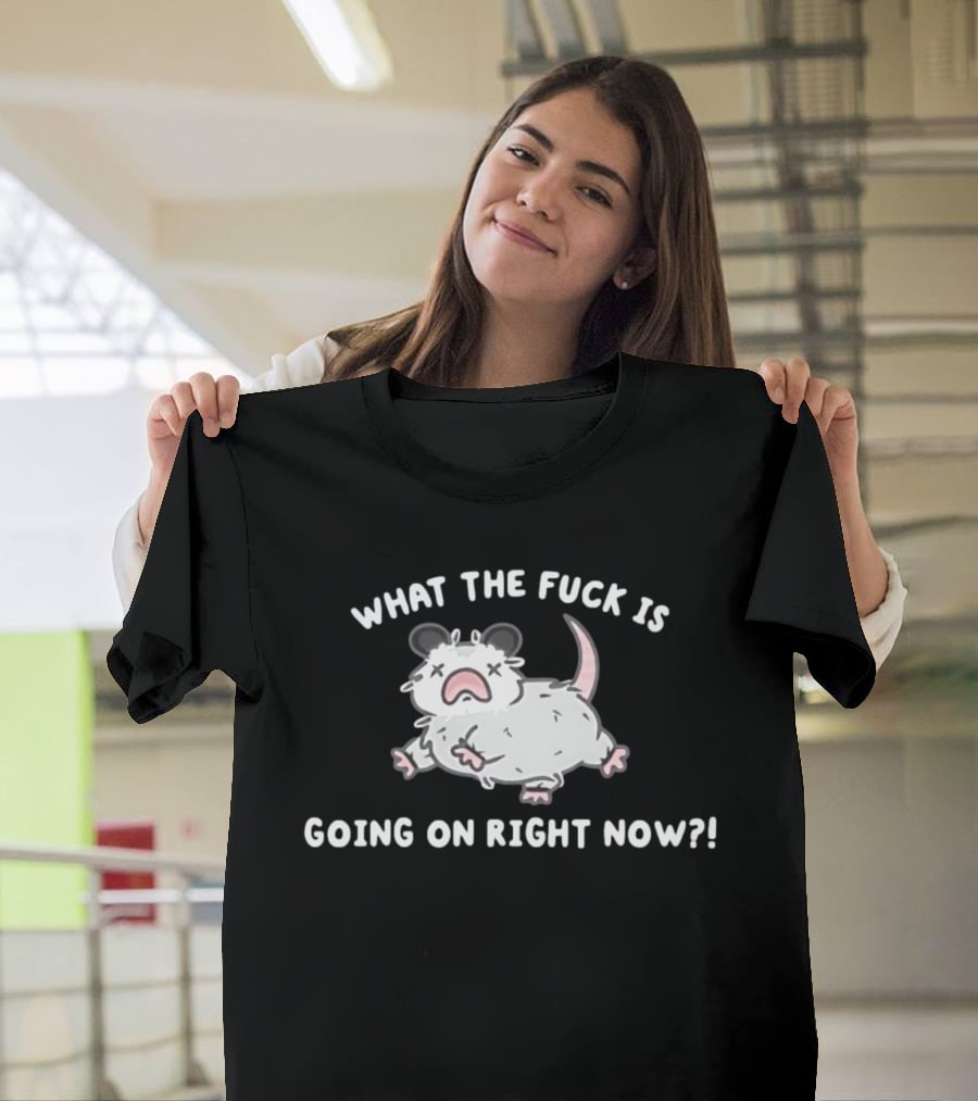 What The Fuck Is Going On Right Now Opossum T-Shirt