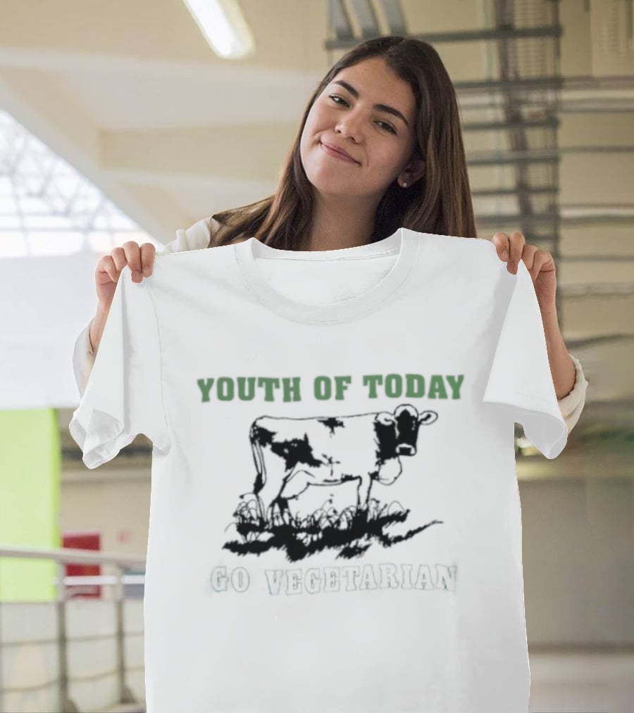 Youth Of Today Go Vegetarian Milk Is For Babies Hardcore Punk T-Shirt