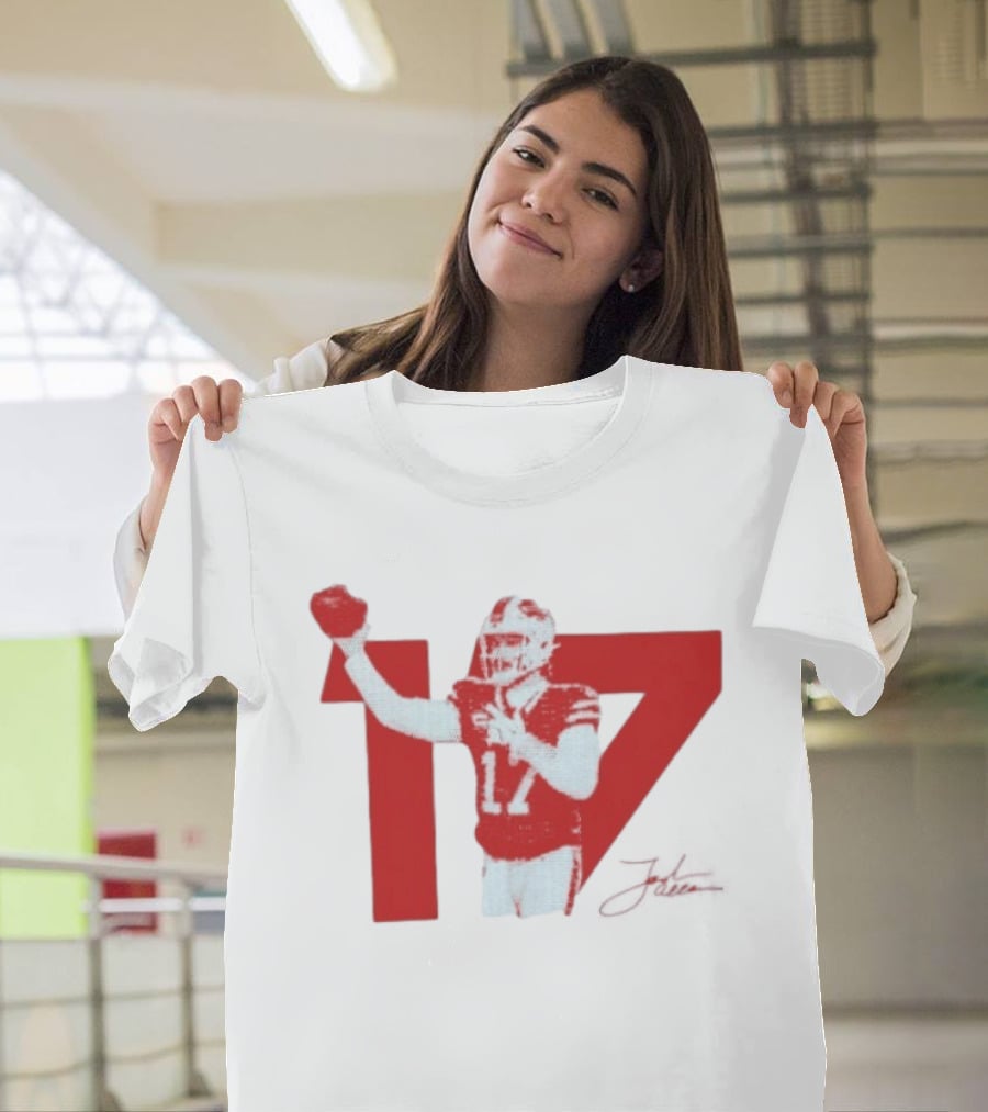 Josh Allen Buffalo Bills Number 17 Football Action T-Shirt
