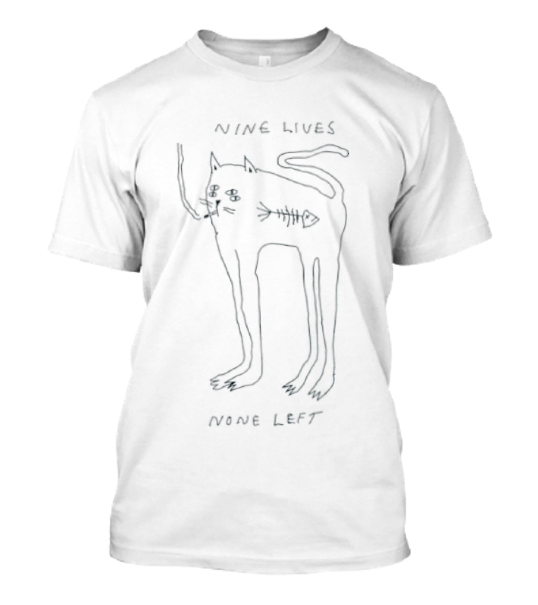 Nine Lives None Left Cat Smoking T-Shirt