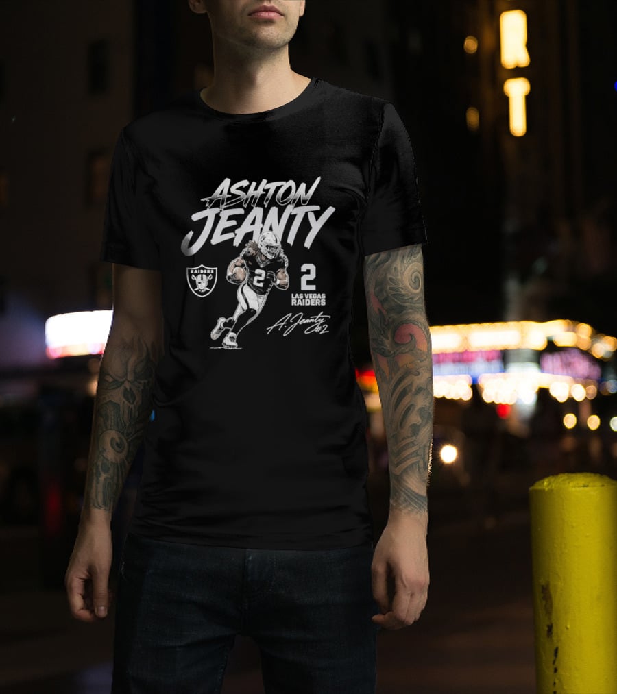 Ashton Jeanty 2 Las Vegas Raiders Signature Pose 2026 T-Shirt