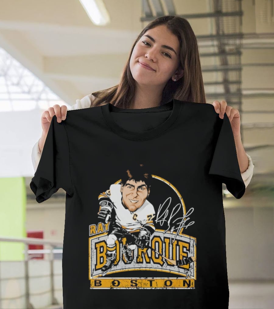Ray Bourque Boston Bruins Hockey Bruce Stark Caricature T-Shirt