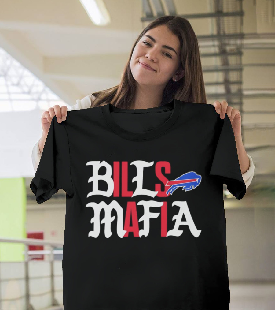 Buffalo Bills Mafia Wordmark With Team T-Shirt