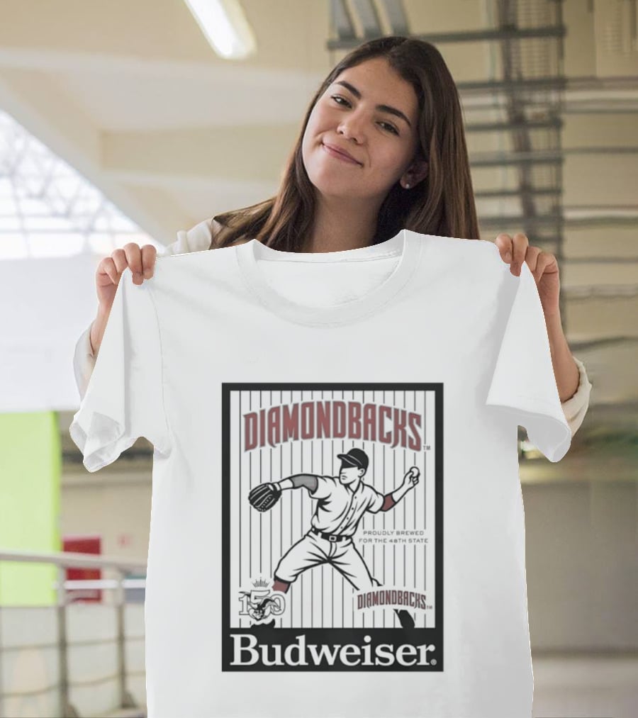 Arizona Diamondbacks Baseball Celebrating 150 Years Budweiser T-Shirt