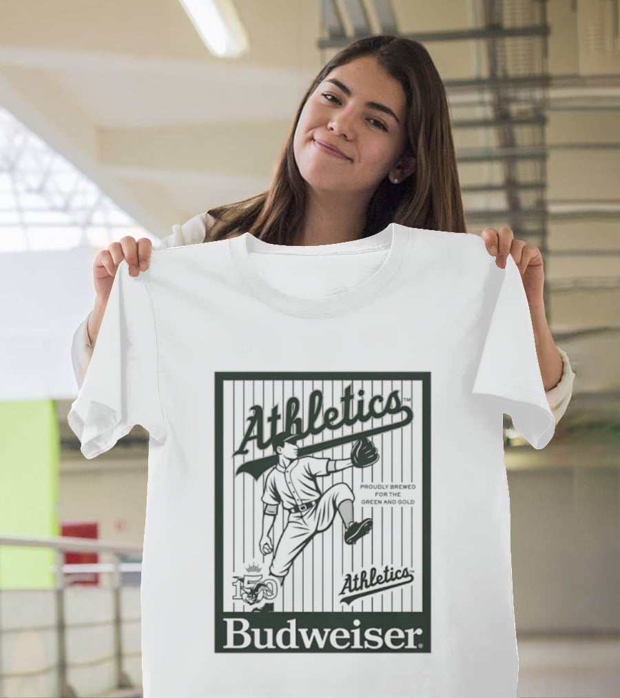 Athletics Baseball Budweiser 150 Years Celebration T-Shirt