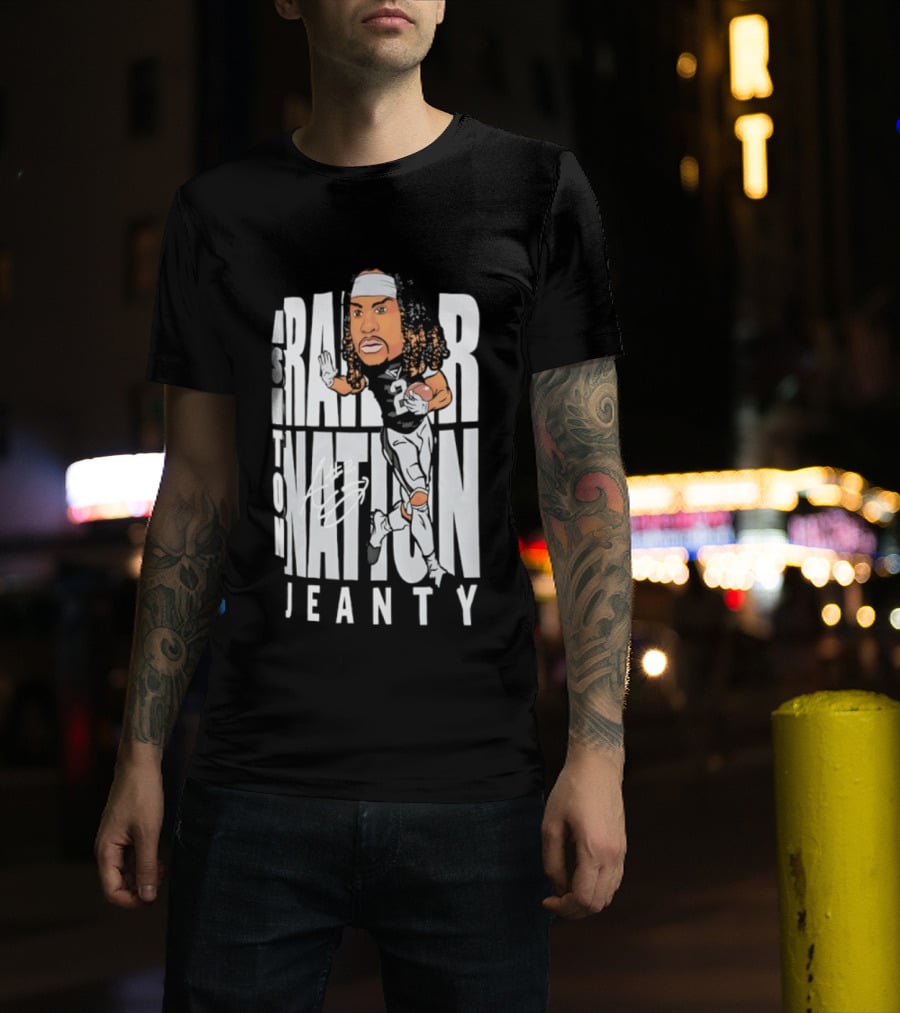 Las Vegas Raiders Raider Nation Ashton Jeanty Caricature T-Shirt