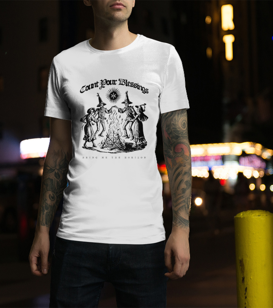 Count Your Blessings Bring Me The Horizon Witchy Ritual Circle T-Shirt