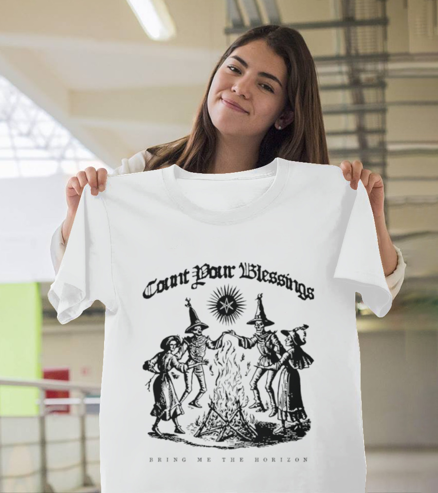 Count Your Blessings Bring Me The Horizon Witchy Ritual Circle T-Shirt