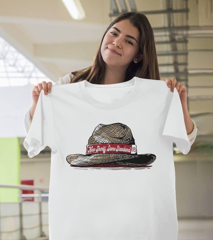 New Sheriff Same Standard 18 Hat Graphic With Textured T-Shirt