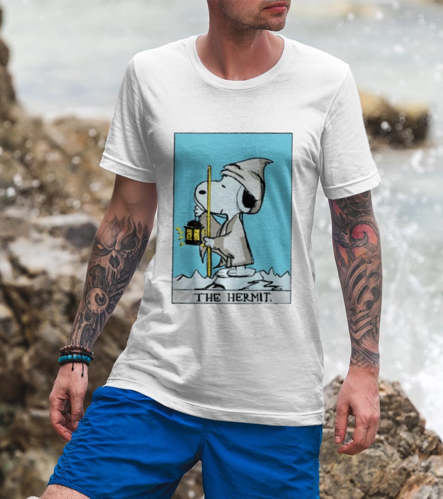 Snoopy The Hermit Tarot Peanuts Charlie Brown T-Shirt