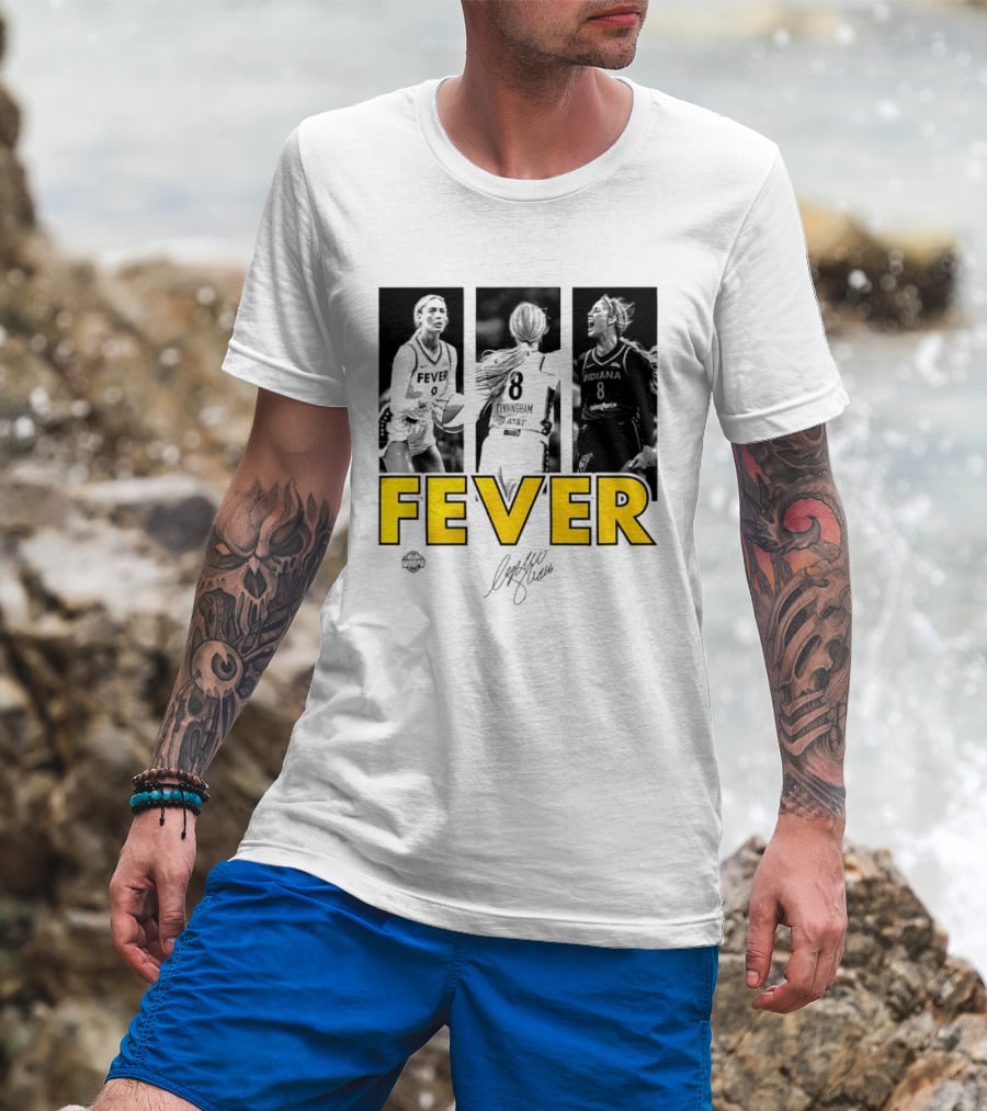 Sophie Cunningham Indiana Fever 8 Signature WNBA Player Collage T-Shirt