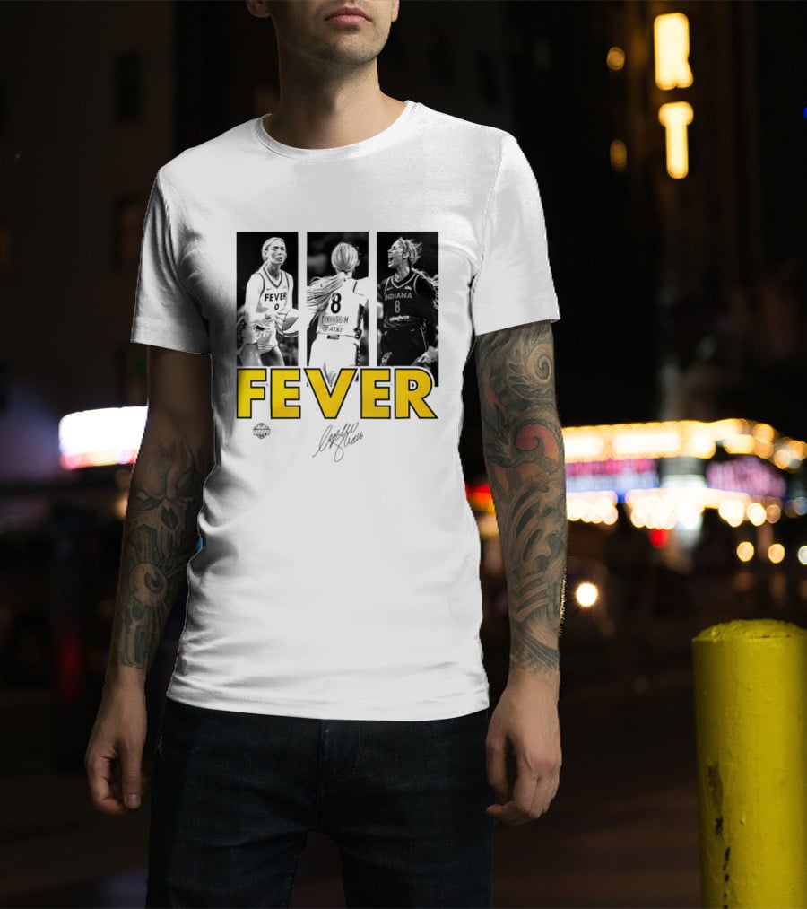 Sophie Cunningham Indiana Fever 8 Signature WNBA Player Collage T-Shirt