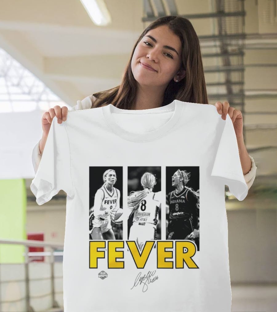 Sophie Cunningham Indiana Fever 8 Signature WNBA Player Collage T-Shirt