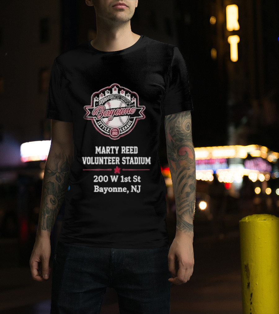 Bayonne Marty Reed Volunteer Stadium 200 W 1st St Bayonne NJ Baseball T-Shirt