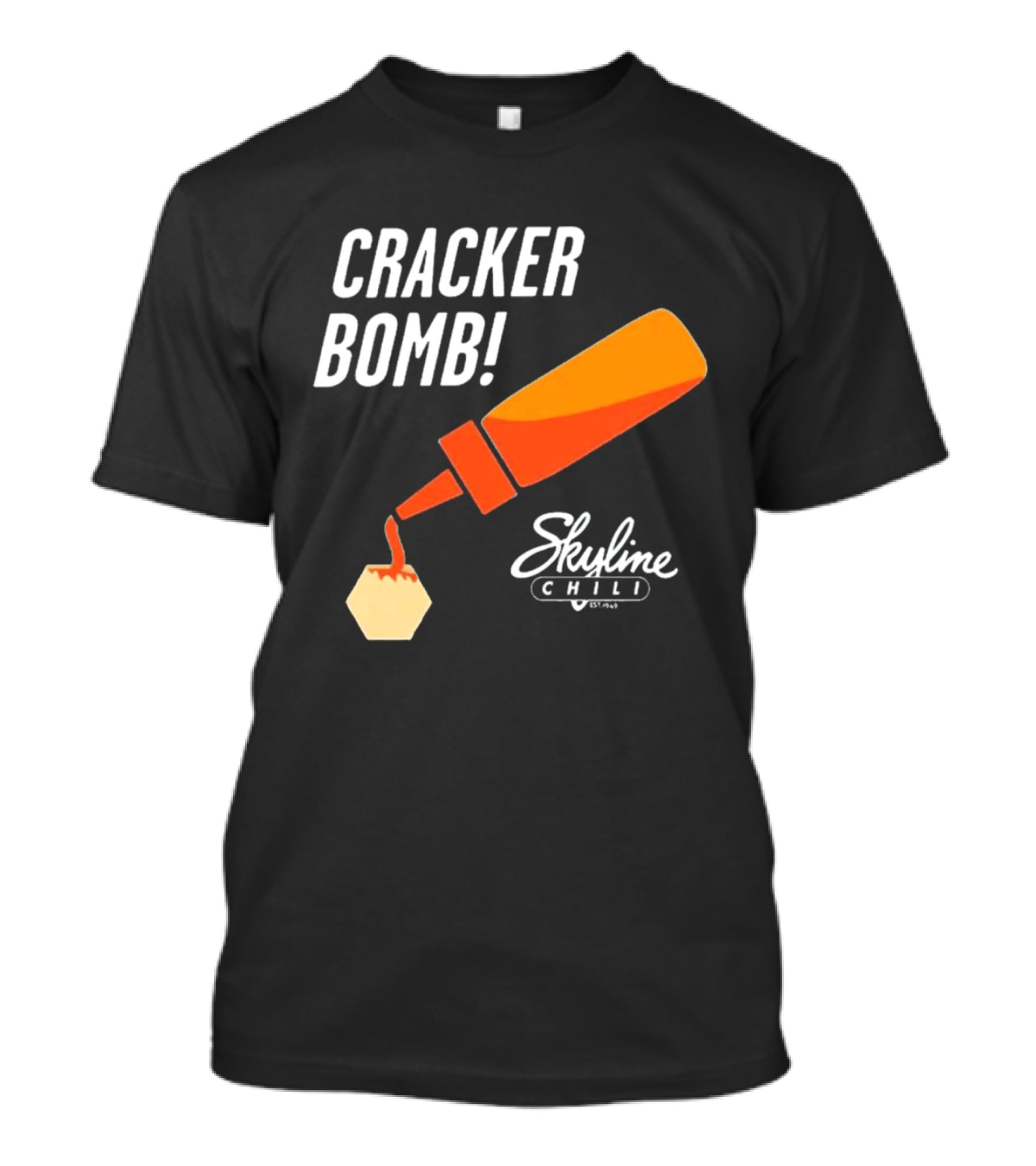 Cracker Bomb Skyline Chili Hot Sauce Fun T-Shirt