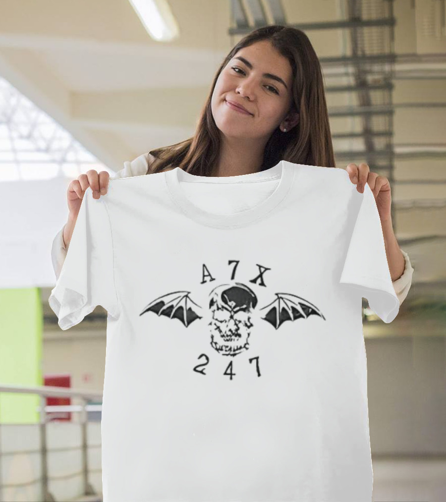 Avenged Sevenfold A7X Skull With Bat Wings 247 T-Shirt