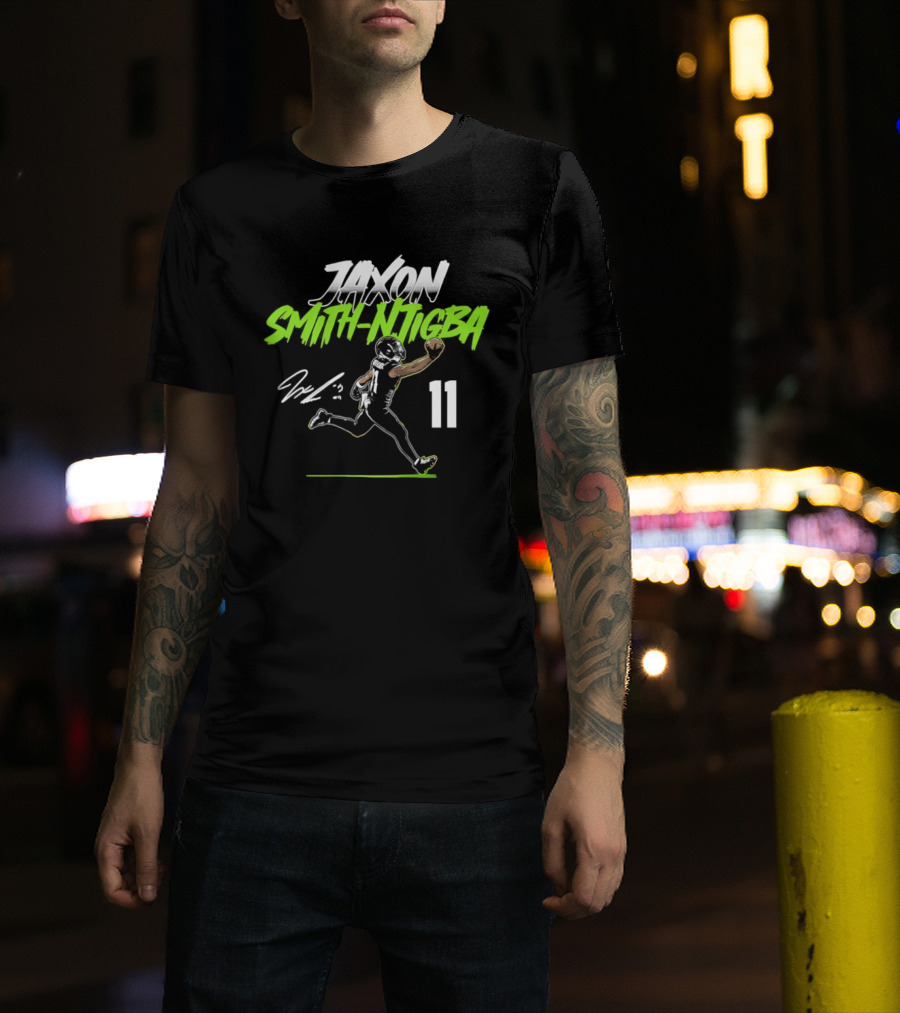 Jaxon Smith Njigba 11 Seahawks Player Pose 2026 T-Shirt